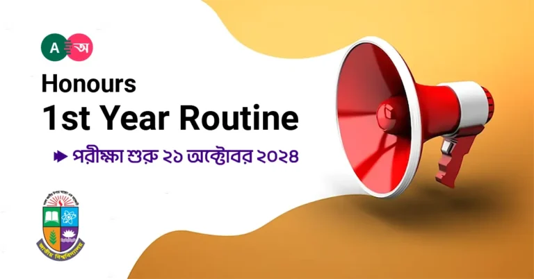 NU Honours 1st Year Examination Routine 2024