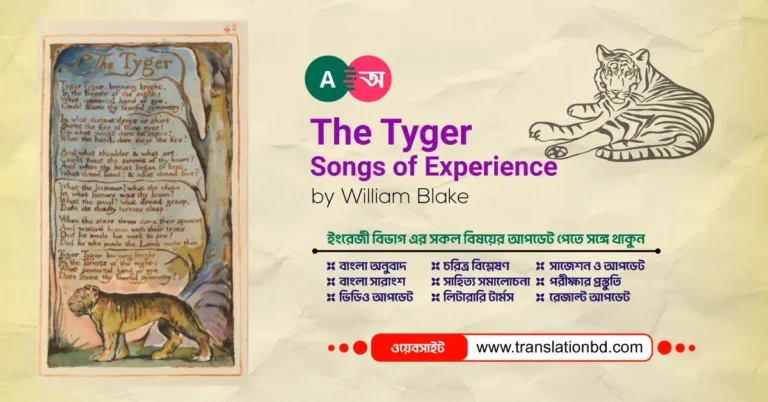 The Tyger (Songs of Experience) Bangla Summary