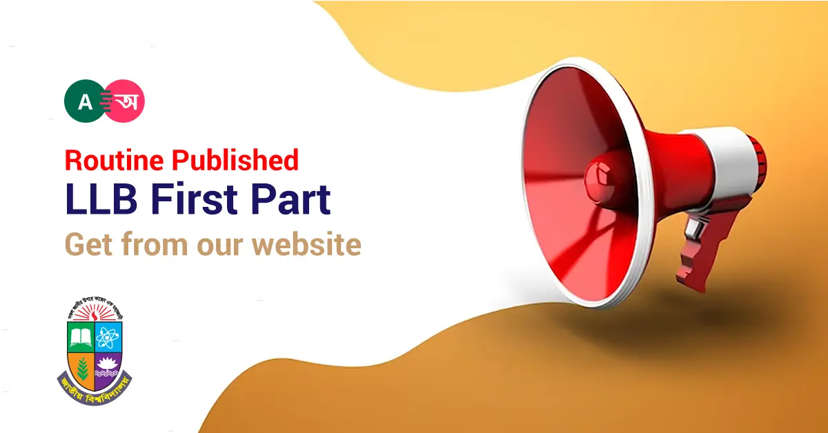 LLB First Part Exam Routine 2024