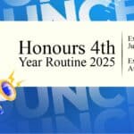 Honours 4th Year Exam Routine