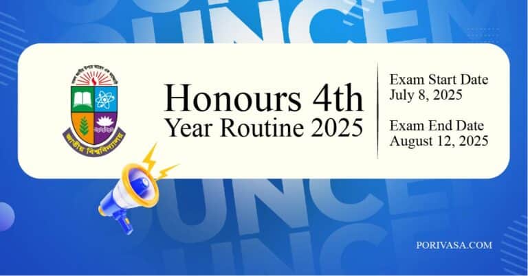 Honours 4th Year Exam Routine