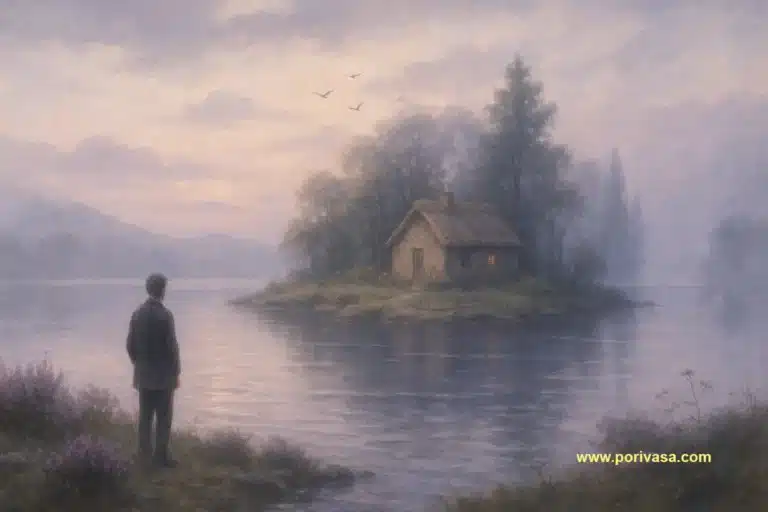 The Lake Isle of Innisfree Bangla Summary a man showing a lake