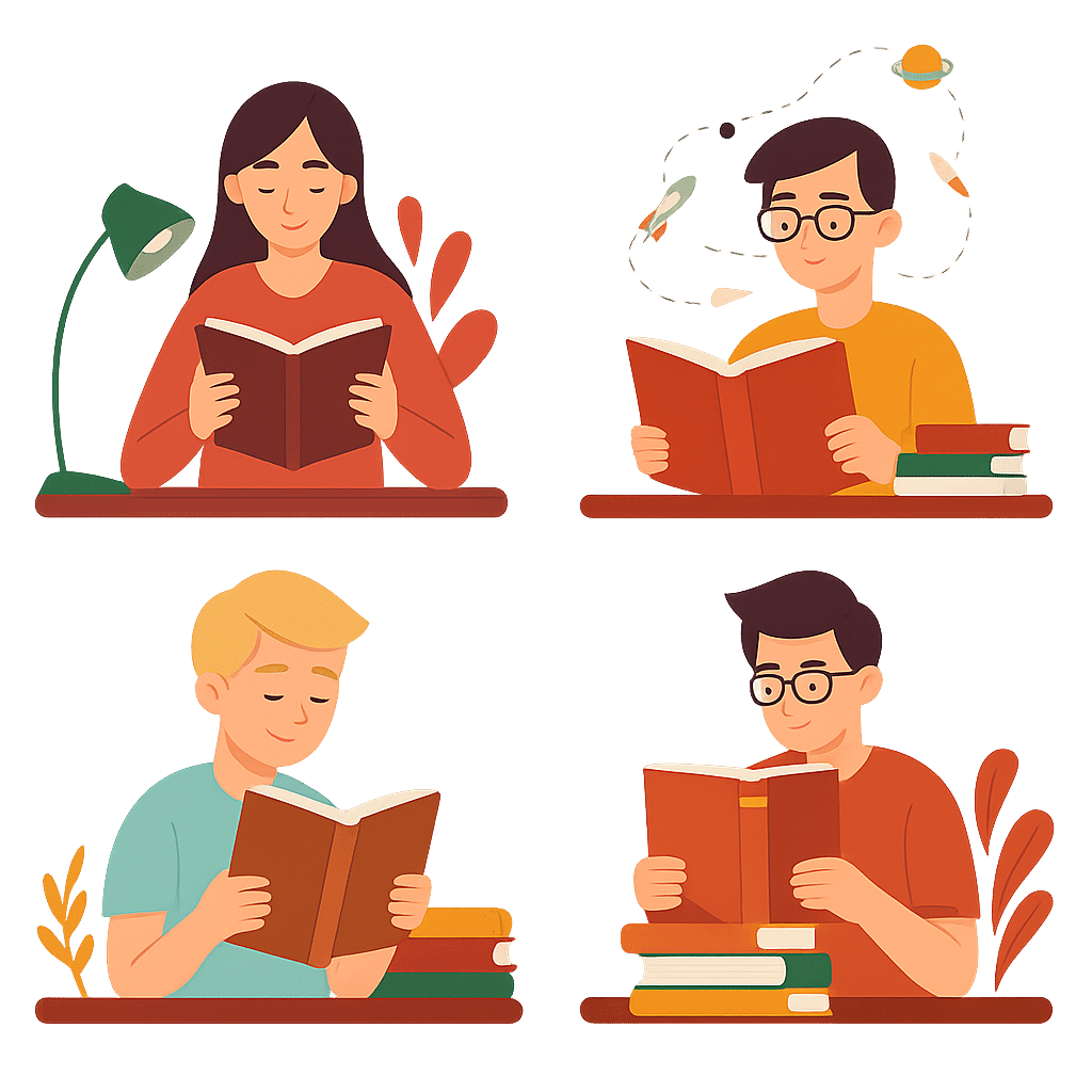 Student Reading Books